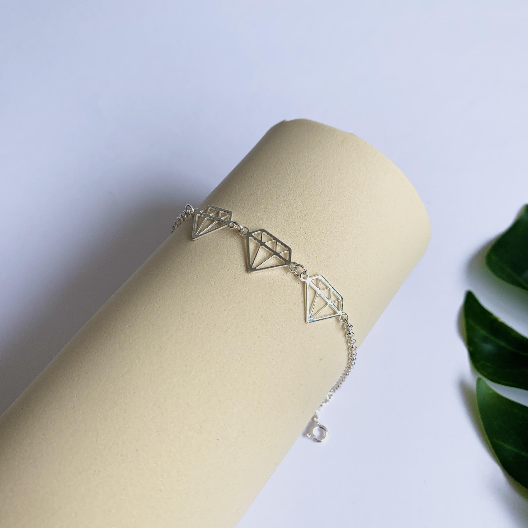 PULSEIRA 3 DIAMANTES VAZADOS
