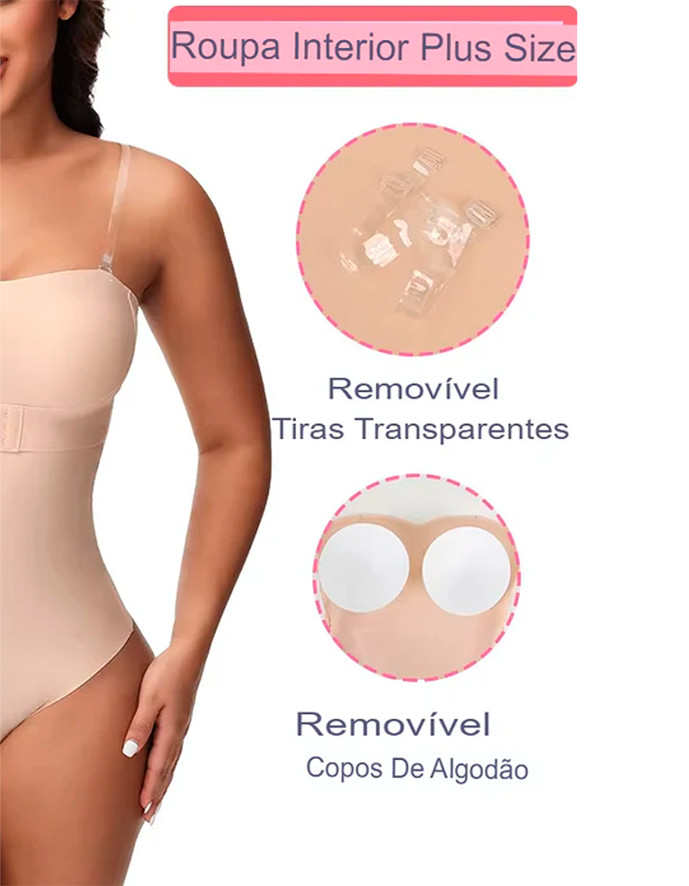 Body Modelador de Barriga e Levanta Bumbum Eva