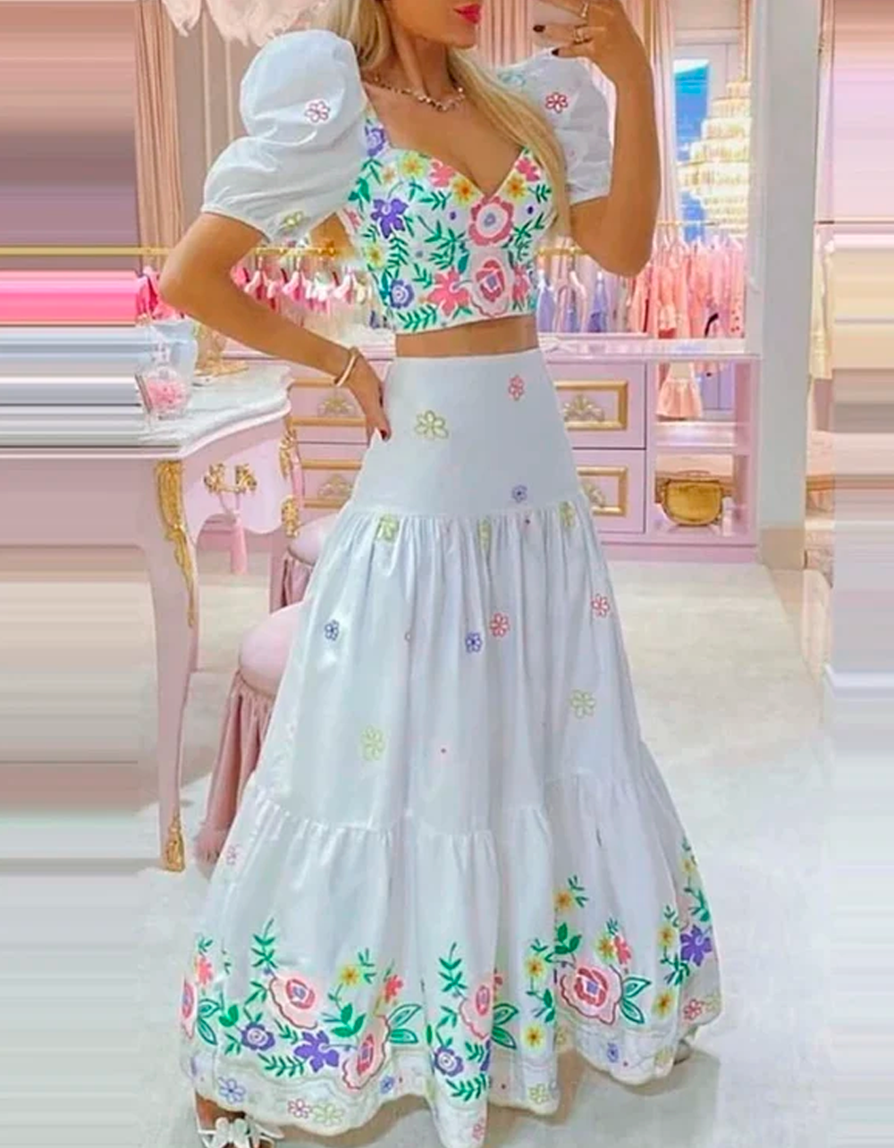 Conjunto Floral Evelyn