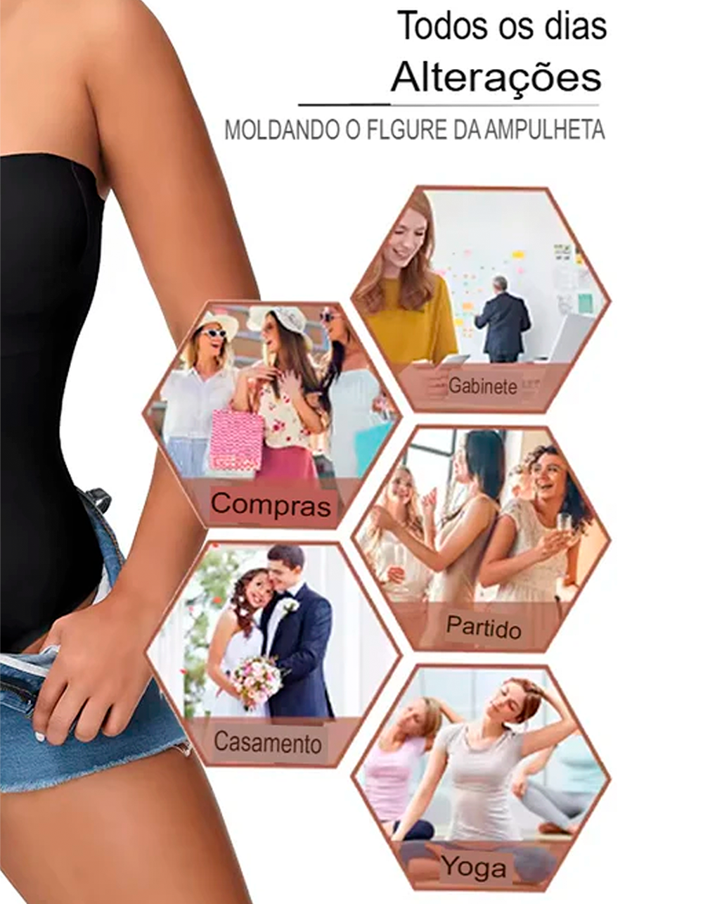 Body Modelador de Barriga e Levanta Bumbum Eva