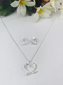 CONJUNTO CORAÇÃO TRANÇADO