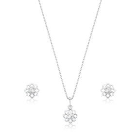CONJUNTO FLOR COM PEDRA NO MEIO