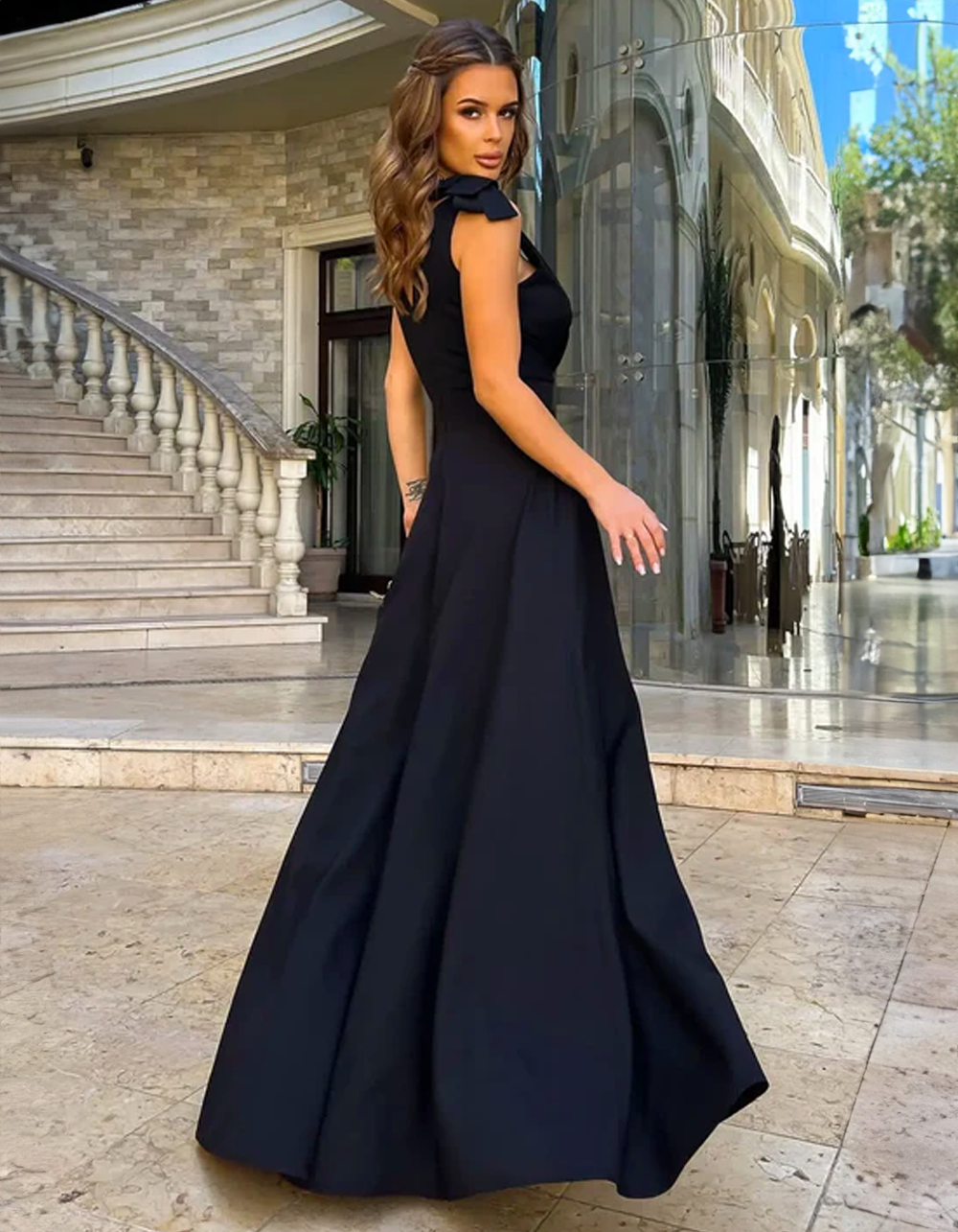 Vestido Longo Plissado Agatha