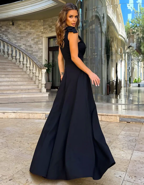 Vestido Longo Plissado Agatha